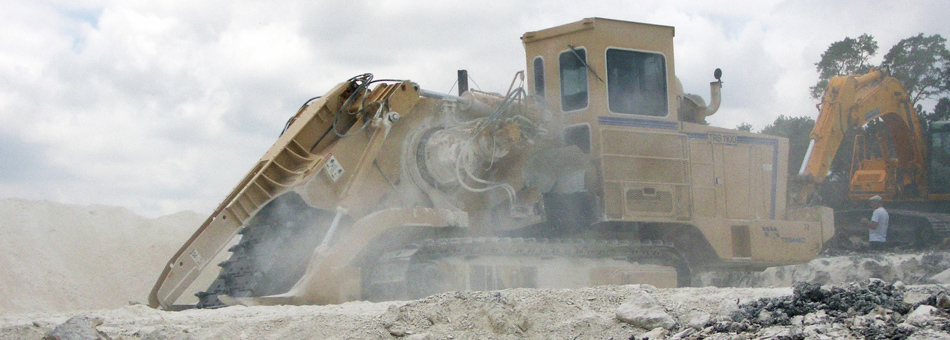 Chain Trencher in action